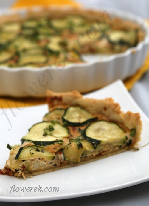 tarta z cukinia i kozim serem