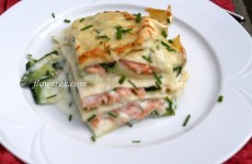Lasagne z łososiem i cukinią