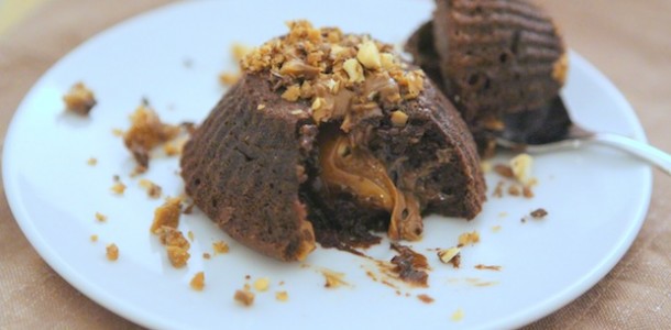 Ciasto z płynnym środkiem z Toffifee